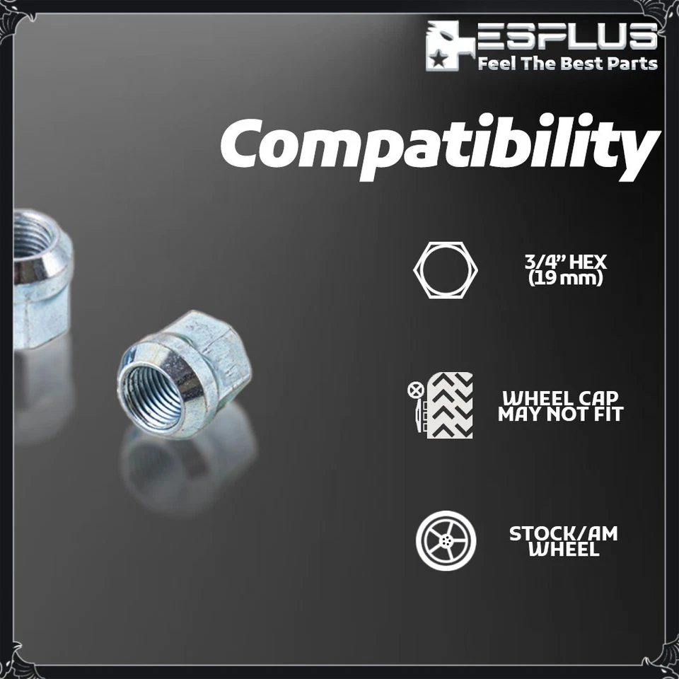 20 peças Lincoln Open Lug Nut 1/2-20 Chrome Fit Continental/Aviator/TownCar/MKX/MCT - Imagem 4 de 4