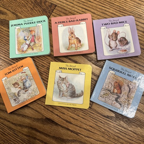 Vintage 1985 Little Treasury Of Beatrix Potter Stories Mini Board Books Set of 6 - Picture 4 of 4