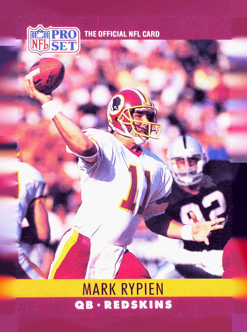 1990 Pro Set FACT Cincinnati #330 Mark Rypien Washington Redskins