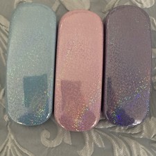 HSYMQ 3 Hard Shell SHIMMER Eyeglass Cases Protect Glasses Sunglasses 3 Colors