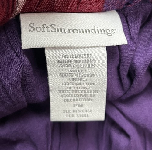 Soft Surroundings Maxi A-Line Skirt Petite Medium Plaid Partial Netting Volume - Picture 17 of 24