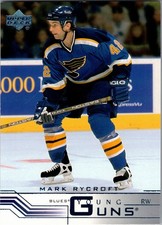 Mark Rycroft 2001-02 Upper Deck Young Guns Rookie Card # 439. rookie card picture