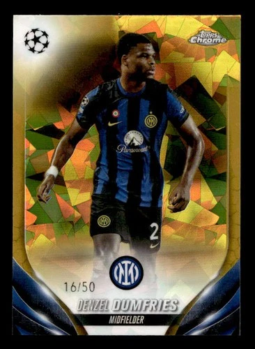 Denzel Dumfries 2023 Topps Chrome Denzel Dumfries #9 Gold