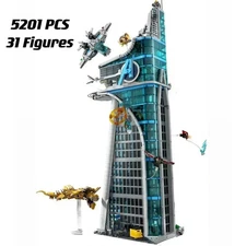 NEW 5201 pcs MOC 76269 Avengers Tower Marvel Building Block Set WITH ALL FIGS