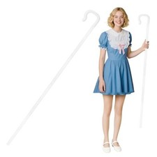 Shepherd Staff Canes, Plastic Shepherd Hook Prop for Nativity 55 Inch White