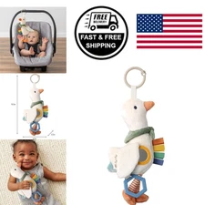 Developmental Crinkle Rattle Toy for Infants Perfect for Strollers and Car Seats