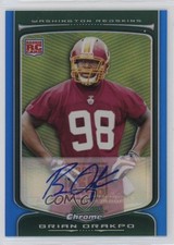 2009 Bowman Chrome Blue Refractor Rookie Auto 7/35 Brian Orakpo #147 Auto 5l2