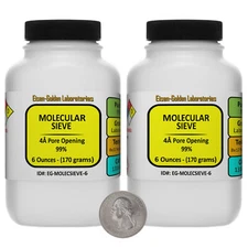 Molecular Sieve [4A Pore Opening] 99% Laboratory 12 Oz in 2 Bottles