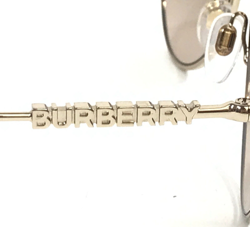 Burberry Sunglasses B3147 1109/13 Light Gold Aviator Frames with Brown Gradient - Picture 5 of 13