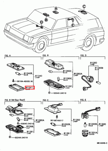 Genuine Hilux LN109 LN108 LN107 LN106 LN105 Interior Dome Light Lamp Lens Middle - Picture 12 of 20