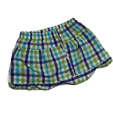 Baby Girl Skirt 3-6 Months Infant Plaid Toddler purple green elastic waist  3