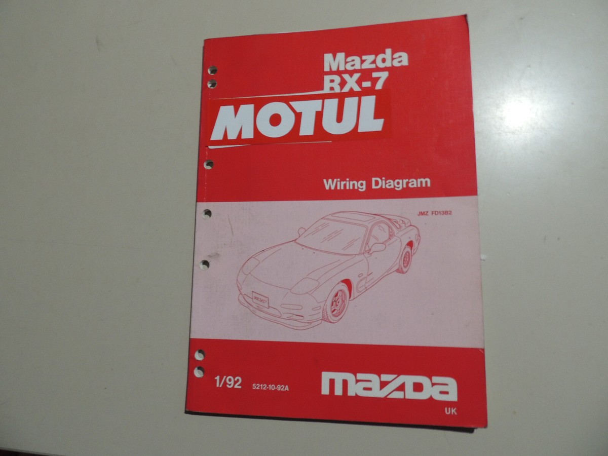 Wiring diagram Mazda RX-7 FD 01.1992 Werkstatthandbuch Schaltpläne