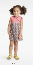 Tea Collection Girls Domba Wrap-neck Dress Size 6 In Azul 