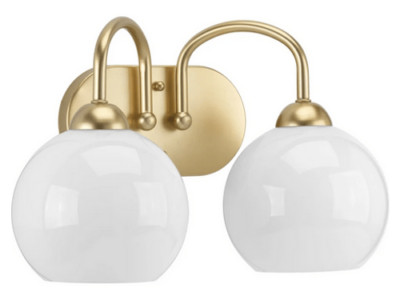 Progress Lighting  P300085-078  Carisa Vintage Gold  2 Light 15.25'' Vanity Light