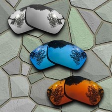 Blue Chrome Red Orange Polarized Lenses Replacement For-Oakley Fuel Cell OO9096