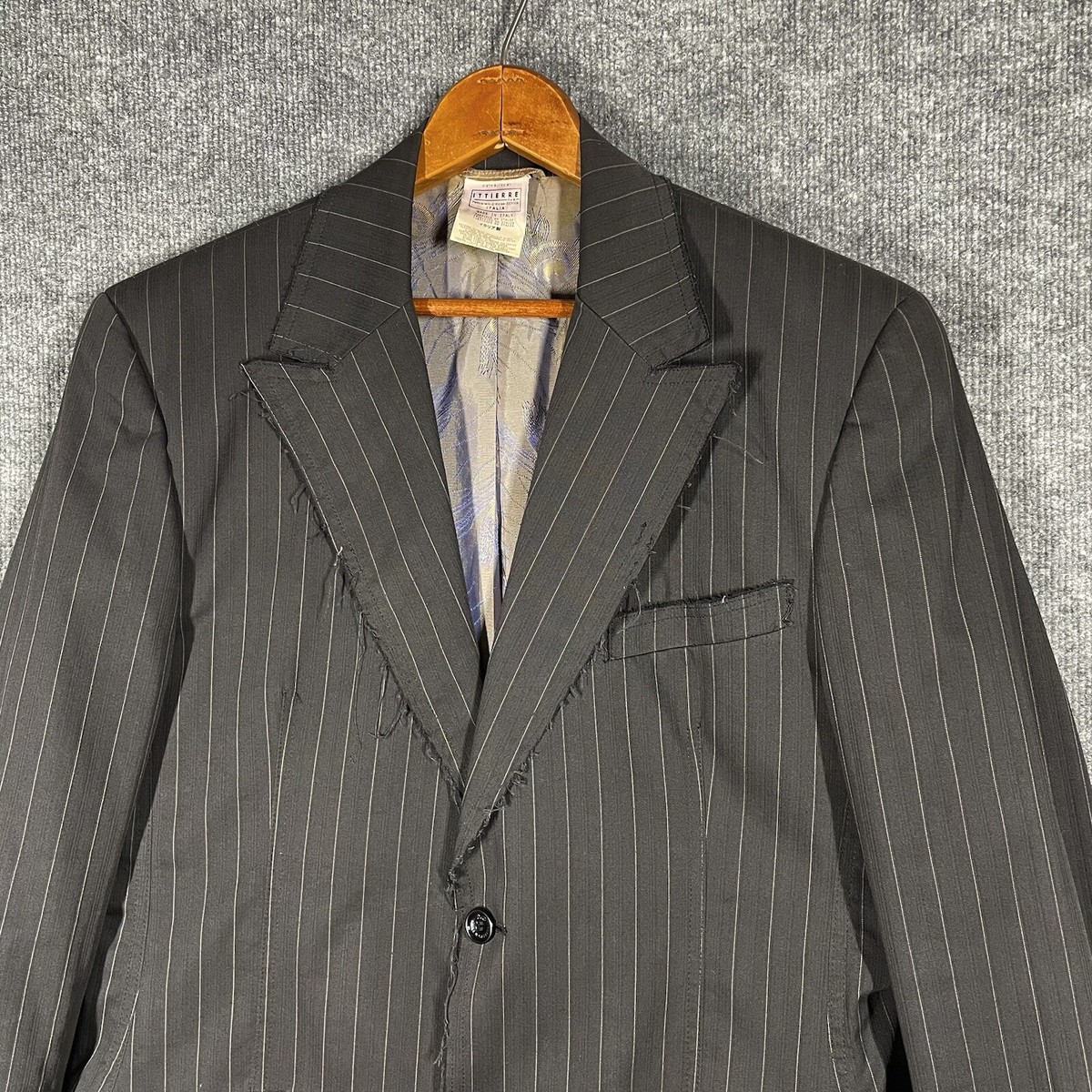 Dolce Gabbana Blazer Jacket Mens Size 40 Frayed Distressed