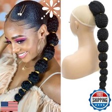 Kinky Afro Bubble Ponytail Extension for Black Women Long Drawstring Ponytail