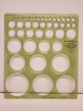 RapiDesign R-140 Large Circles Template 1/16" to 2-1/4" Vintage 1970's