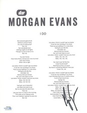 Morgan Evans Signed Autographed I Do Song Lyric Sheet Country Star ACOA COA