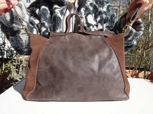 BIBA BARCELONA Dam Luxus Tragetasche Schultertasche Ziegenleder Braun Italy Neuw - Bild 2 von 17