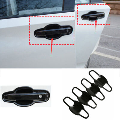 For  Acord 10th 18-2022 Bright Black Exterior Outside Door Bowl Cover Trim