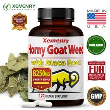 Horny Goat Weed 8250mg - Men's Testosterone Booster - Tribulus, Maca, Ginseng