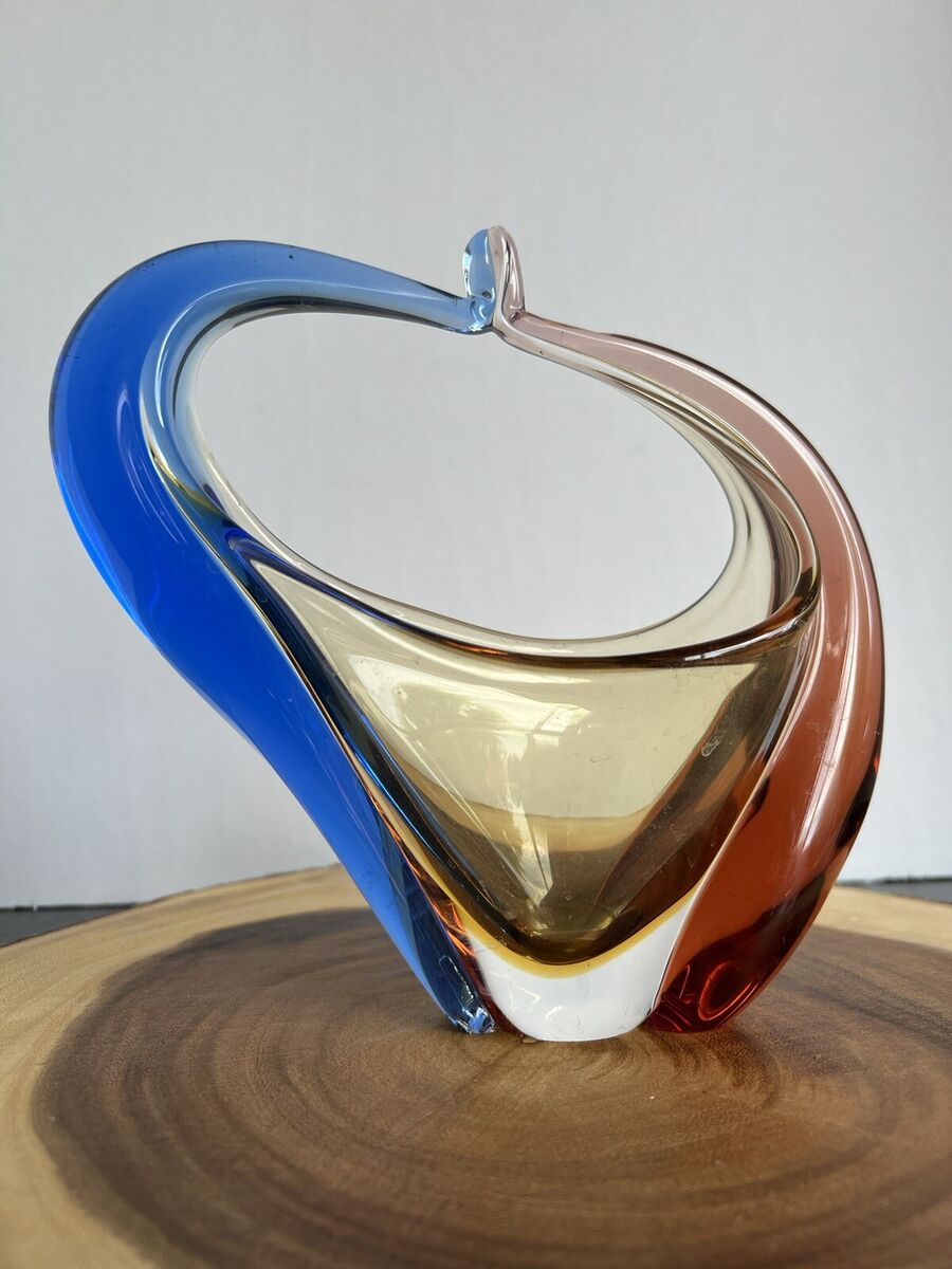 Bohemian Glass Vase by Hana Machovska for Mstisov Glasswork Bohemian Glass Vase by Hana Machovska for Mstisov Glasswork