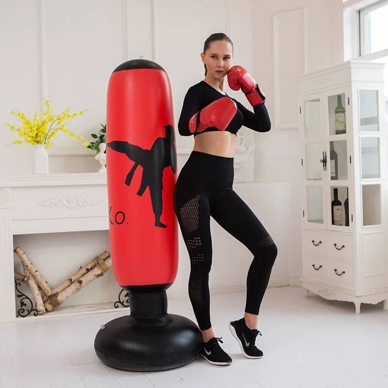 Boxing Punch Bag, 63/160.02cm Sac De Frappe Gonflable Pour La Boxe  Amusante Pou