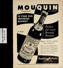 1957 Mouquin Brandy Austin Nichols Vintage Print Ad 6716