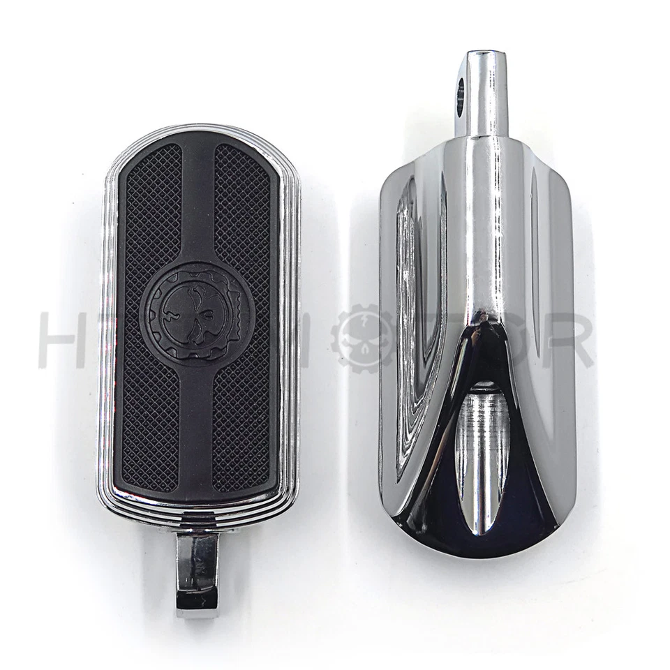 Clavija de pie de calavera para todas Harley 1984-2017 (Street 500/Softail Slim/Roadster) cromada Foto 3 de 4