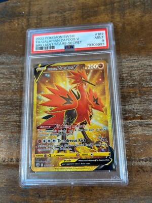 POKEMON 2022 Brilliant Stars Secret Rare FA GALARIAN ZAPDOS #182