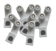 Integra Premier Plastic Curtain Track Roller Gliders, White, Pack of 10