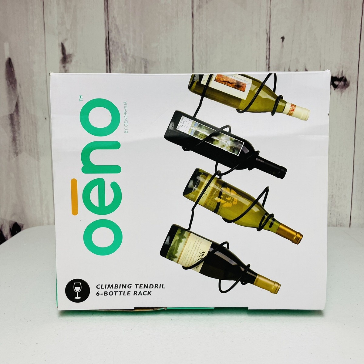 OENO Oenophilia Climbing Tendril Bottle Rack Black Metal UK