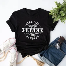 Retro Certified Snake Handler Snake T-Shirt For Men Women