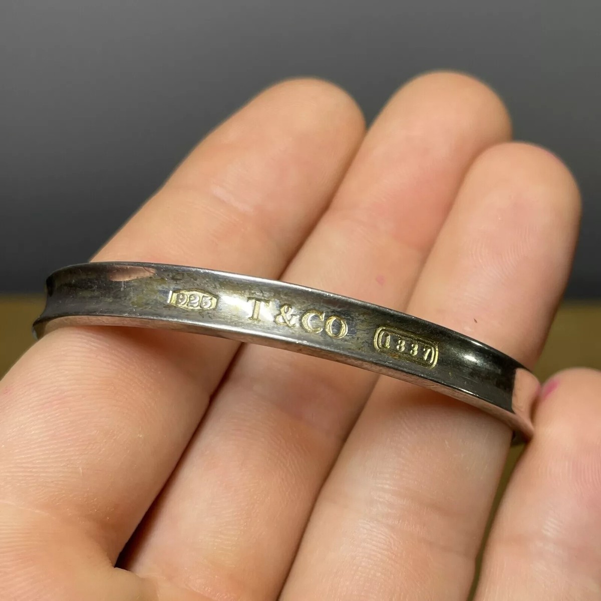 1997 Tiffany & Co 925 T & CO 1837 Sterling Silver Cuff 1997 Tiffany & Co 925 T & CO 1837 Sterling Silver Cuff
