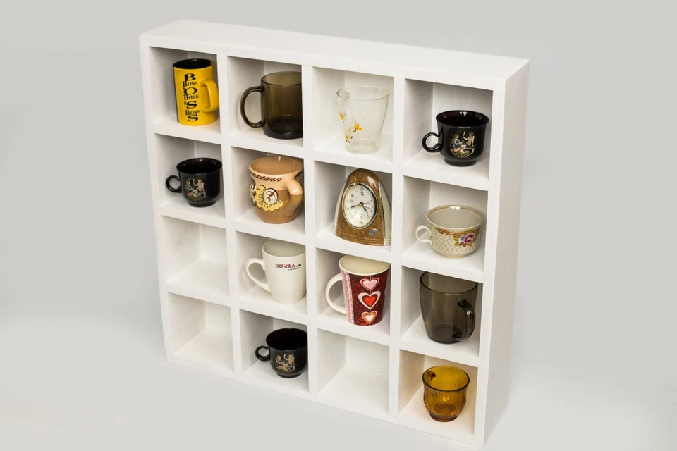 Estantes para tazas de café, estante para tazas de té, cubículo para tazas, estantes montados en la pared, estante de pared para tazas Foto 4 de 4