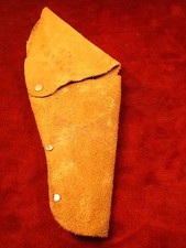 NEAT OLD VTG CHILD'S/KID'S SOFT LEATHER "US CAVALRY" TOY GUN HOLSTER, 11.5" TALL
