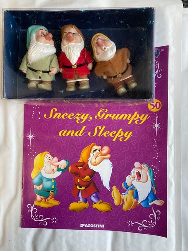 DEAGOSTINI DISNEY PRINCESSES PORCELAIN DOLL 50 SNEEZY GRUMPY & SLEEPY 7 ...