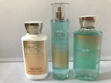 BATH and BODY WORKS AT THE BEACH 3Pc GIFT SET Body Lotion,Mist Shower Gel