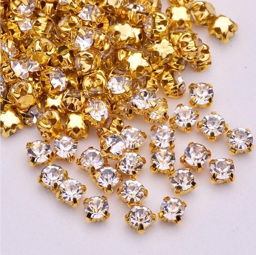 288pcs 3mm-8mm Sew On Crystal AB Glass Rhinestones Appliques Craft Dress Making - Picture 11 of 11