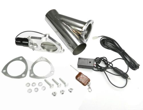 STAINLESS UNIVERSAL EXHAUST CUTOUT-OUT VALVE E-CUT KIT REMOTE 3" / 76mm - Picture 1 of 4