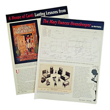 Vintage Mary Frances Housekeeper Dollhouse History Article 9 Pages with Photos