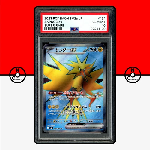 Pokemon PSA 10 Zapdos ex 194/165 SR sv2a 151 Japanese