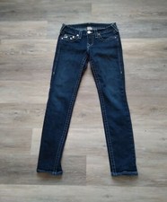 True Religion Women’s Low Rise Dark Wash Skinny Jeans Size 27 Made in USA