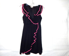 Olsenboye JR Semi Wrap Ruffle Chiffon Black Dress Size 3
