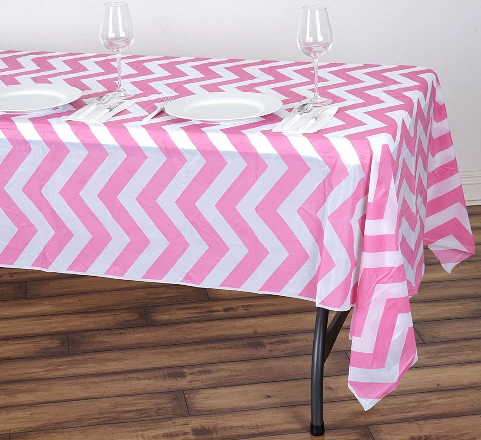 Chevron Tablecloth Rectangular Seamless 60X120" Variety Colors By Broward Linens - Image 3 of 4