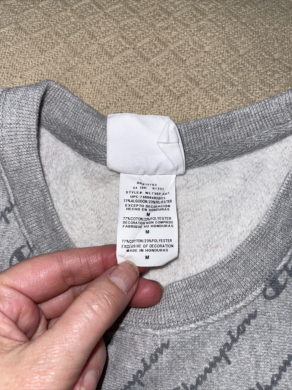 Champion Basic Gray Pullover Crewneck Sweatshirt … - image 2