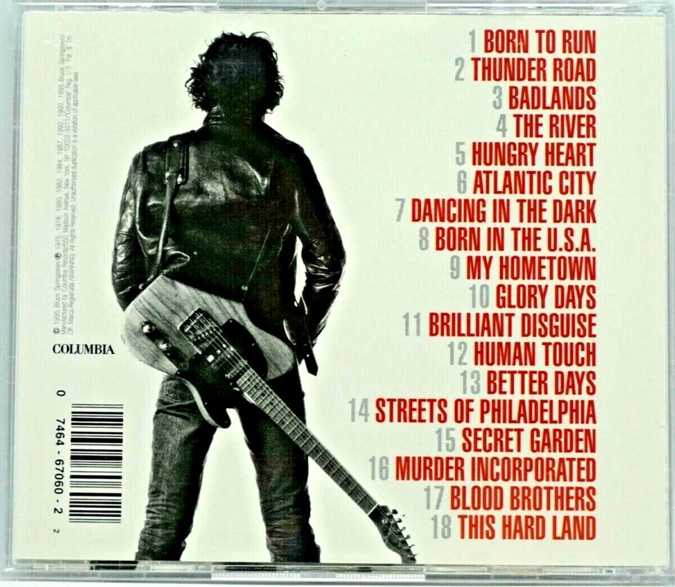 Bruce Springsteen : Greatest Hits CD Album  - Born in the USA -  Glory Days - Image 2 of 3