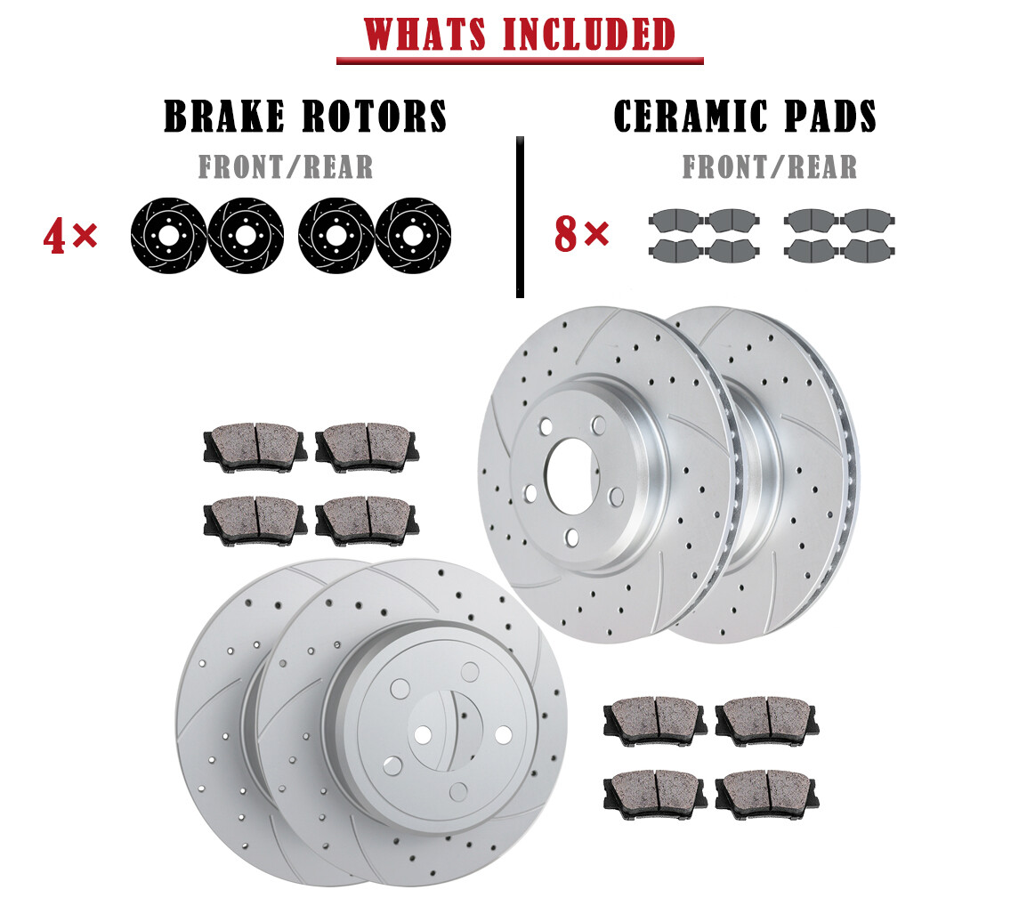 Front and Rear Brake Rotors Pads Kit for Dodge Charger Chrysler 300 06-20 Brakes