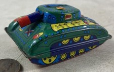 Small Vintage 1950's Friction Toy Tank Japan